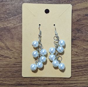 5/20$ dangle faux pearl earrings